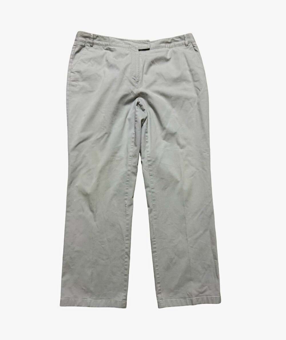 Talbots Chino Pants Women's 16 Regular Beige Solid Straight Leg Stretch